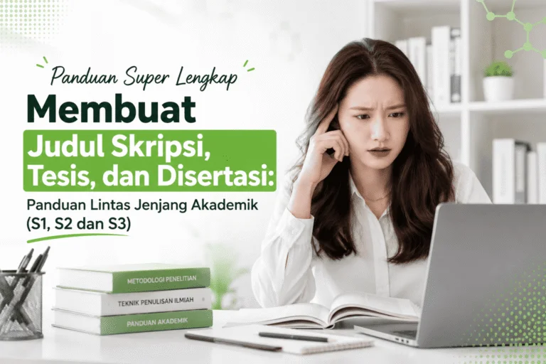 Pelajari panduan lengkap membuat judul skripsi, tesis, dan disertasi. Lengkap dengan formula P-V-S-K dan perbedaan antar jenjang.